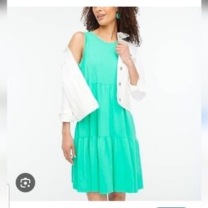 J Crew Women Sleeveless Ruffled Tri-Tiered Dress Size 3X  B1267